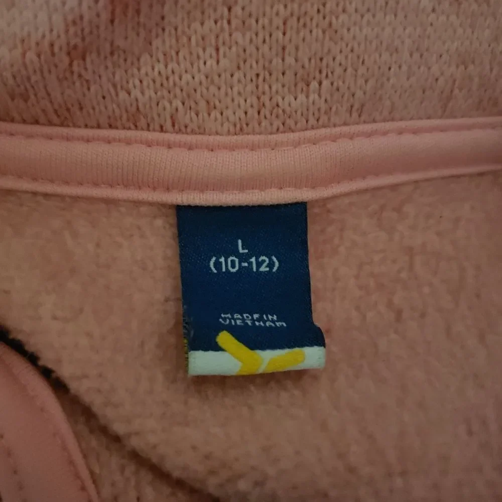 Girls Pink Fleece Pull Over Sweater​